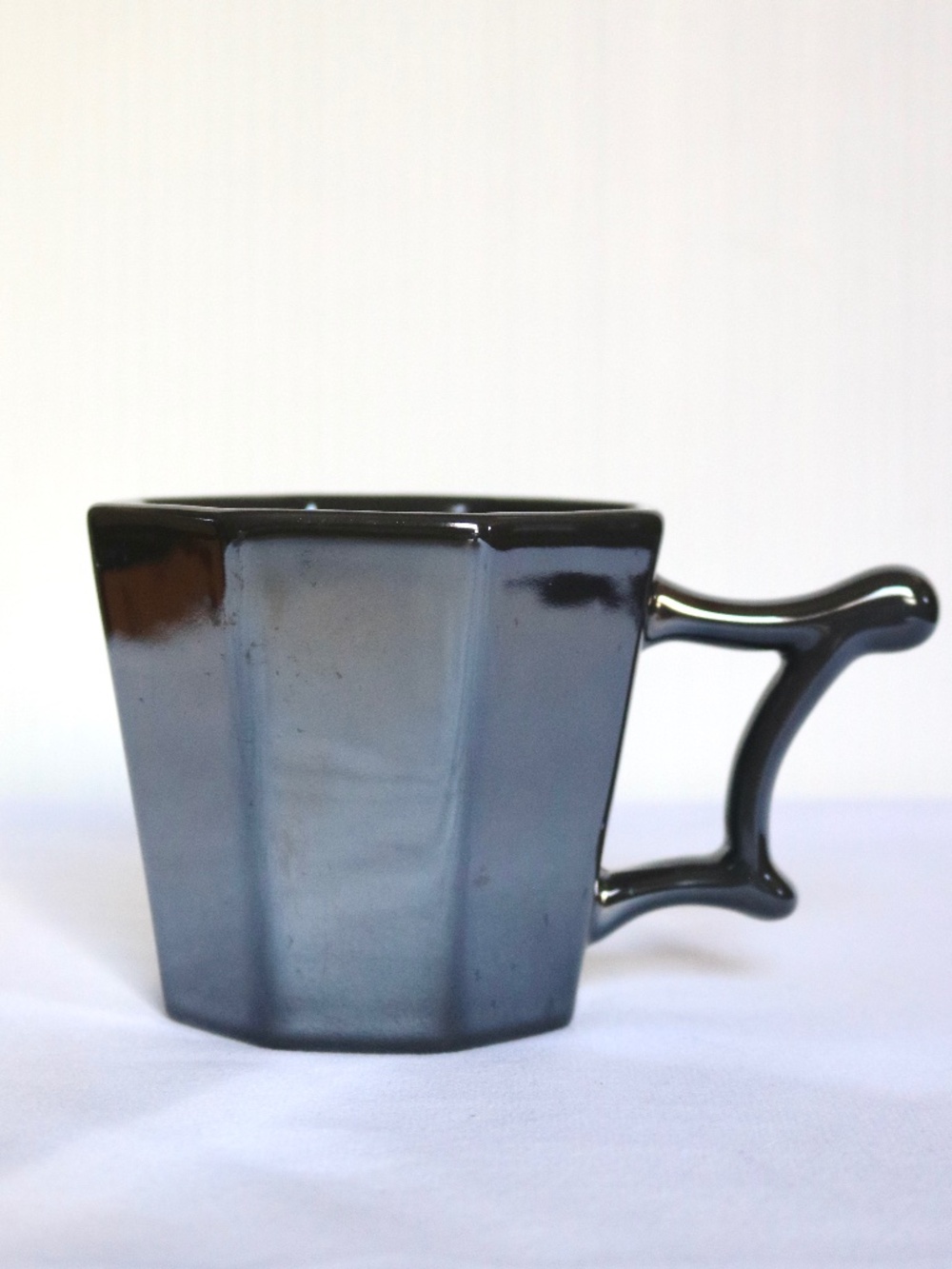 STARBUCKS Limited Edition Holiday Metallic Grey 2013 Mug 14oz Octagon
